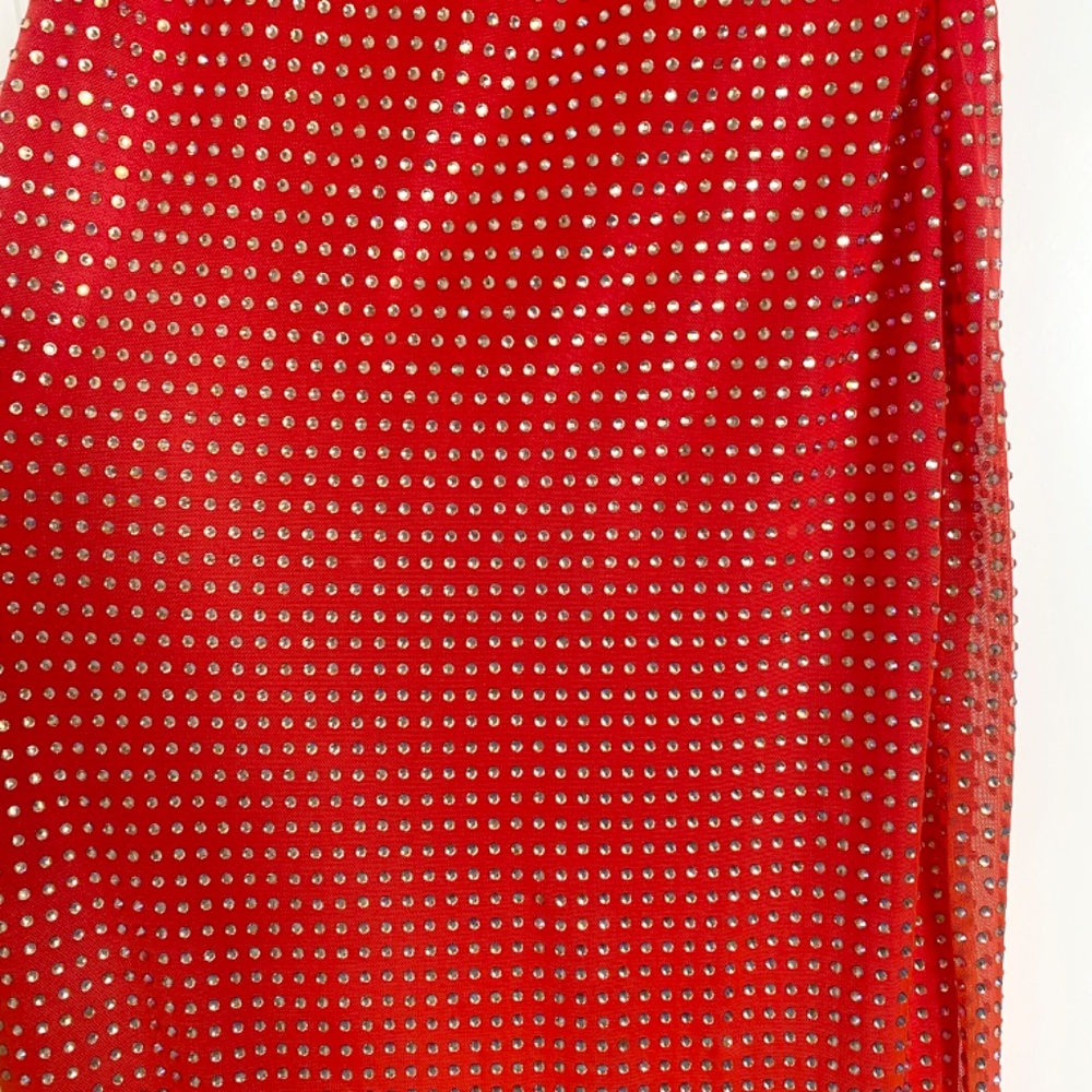 Self Portrait Off Shoulder Rhinestone Embellished Midi Dress - 2 - Picture 13 of 13